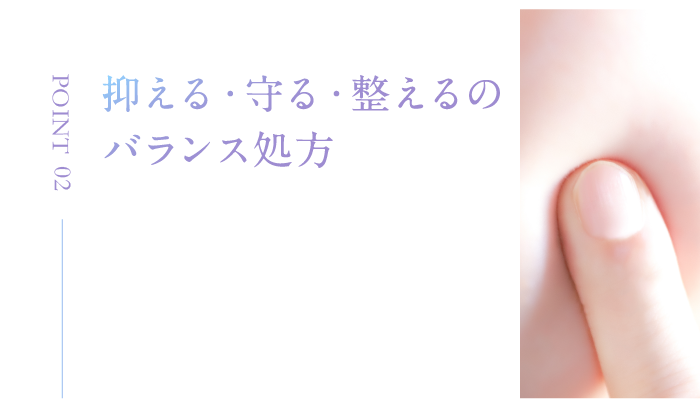 抑える・守る・整えるのバランス処方