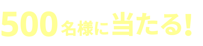 【500名様に当たる】