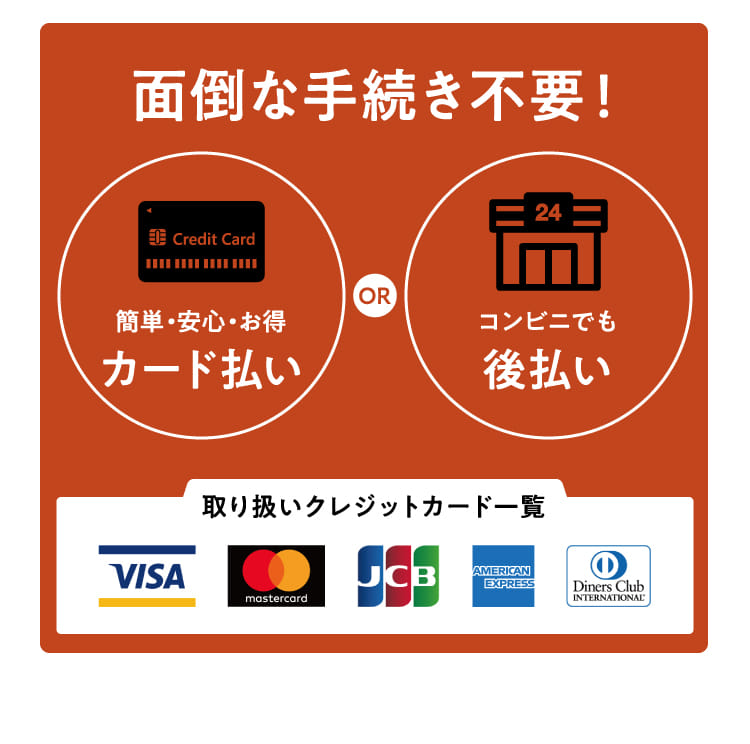 面倒な手続き不要！