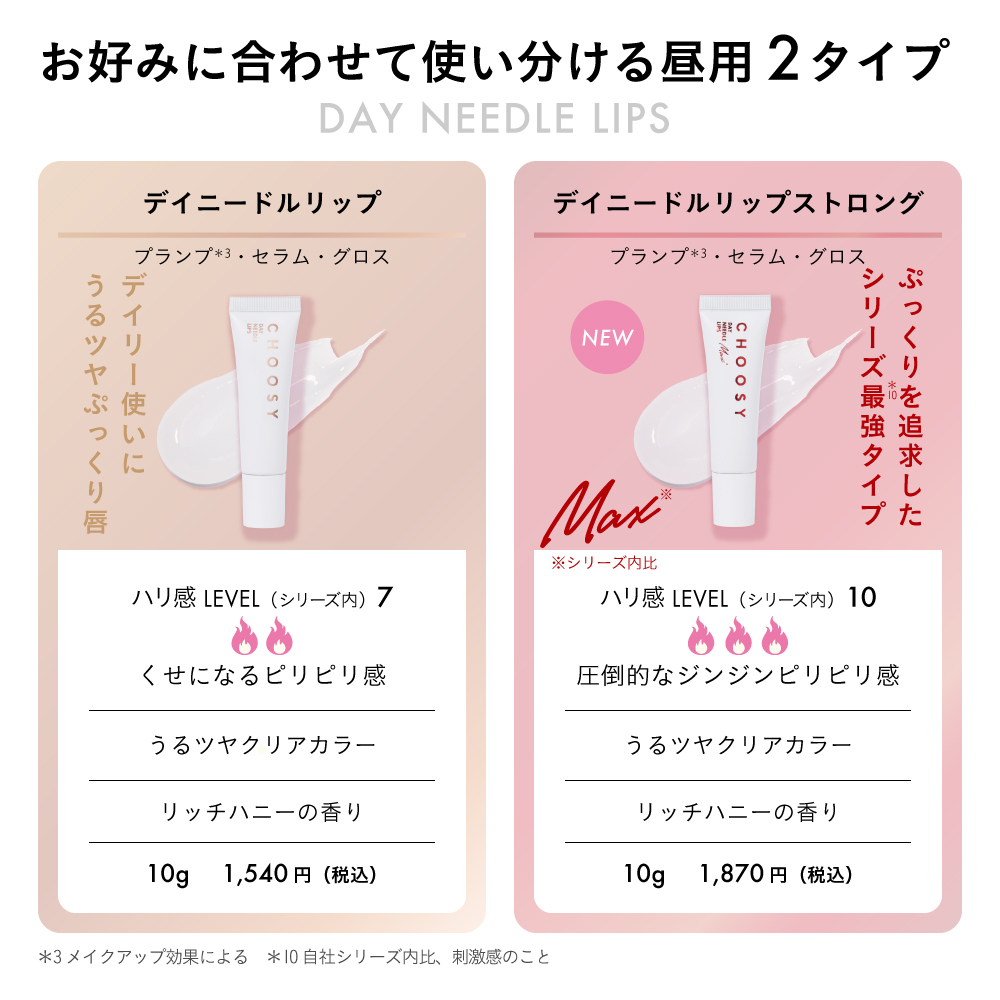 【チューシー/CHOOSY】デイニードルリップ（日中用）