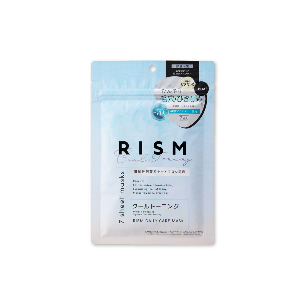 【 リズム / RISM 】デイリーケアマスク クールトーニング 枚数: 単品（7枚入）