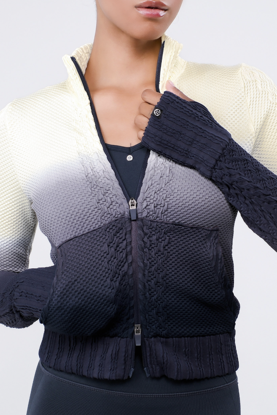 TZ151 SPONGE ZIP-UP YELLOW GRADATION サイズ: S/M