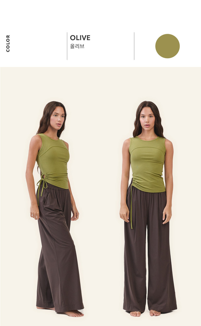 PT434 WOVEN WIDE PANTS CHOCOLATE SOLID サイズ: SS