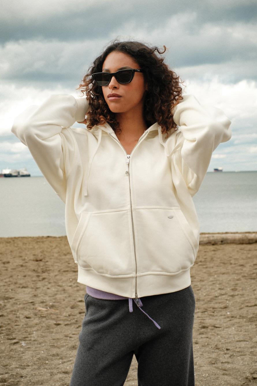 TZ152 ZIP-UP HOODIE WHITE サイズ: ONESIZE