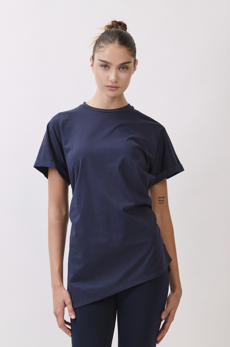 TS115 BELTED T-SHIRT D.GRAY サイズ: S/M