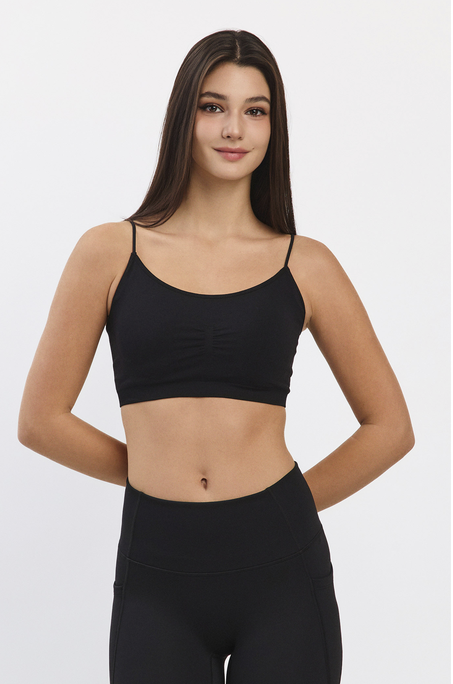 TB044 SEAMLESS BRATOP BLACK サイズ: S/M