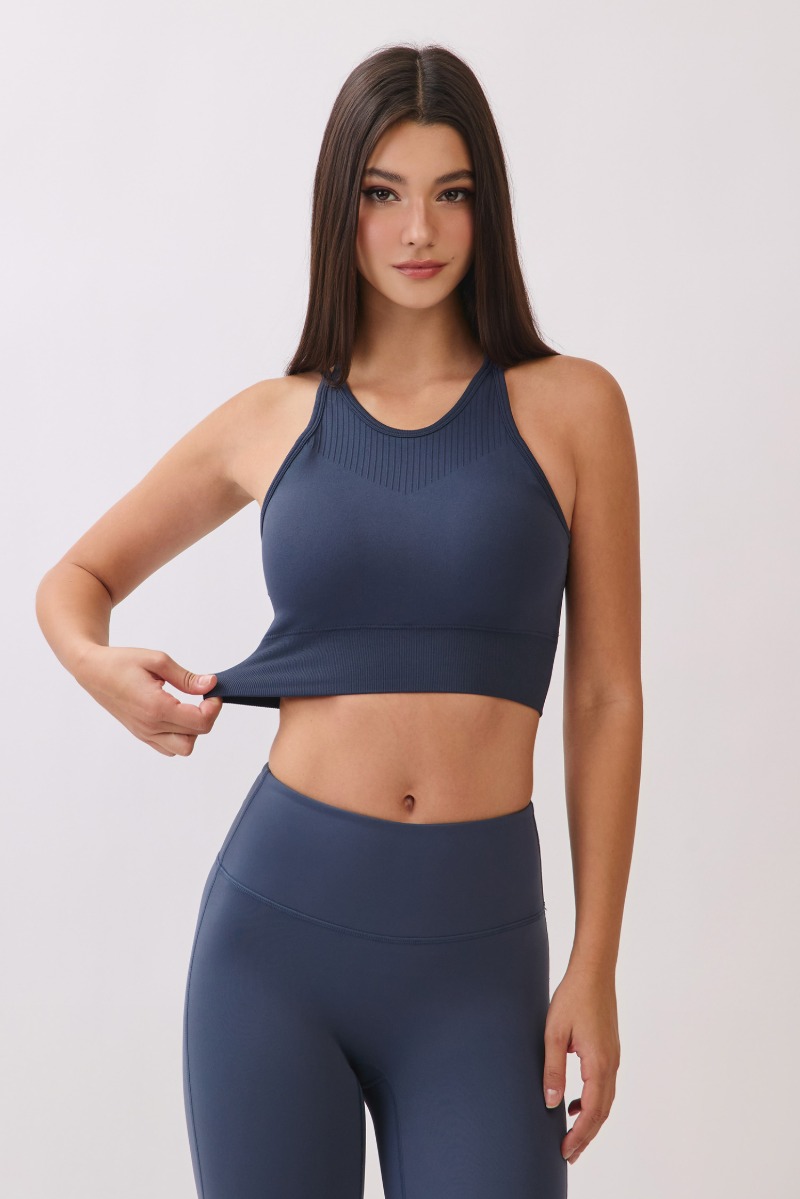 TB042 SEAMLESS TANKTOP D.GRAY