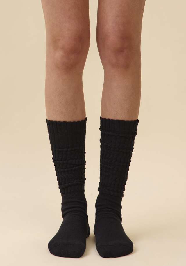 AS568 NON SLIP KNEE SOCKS BLACK サイズ: F