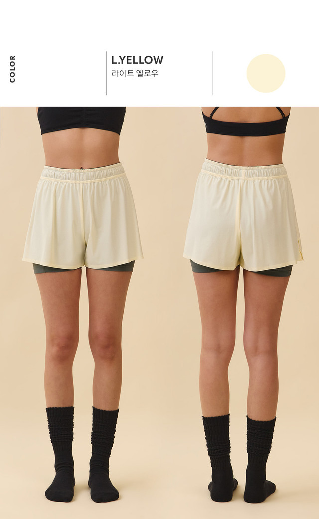 PH466 EASY ACTIVE SHORT PANTS  L.YELLOW SOLID サイズ: S