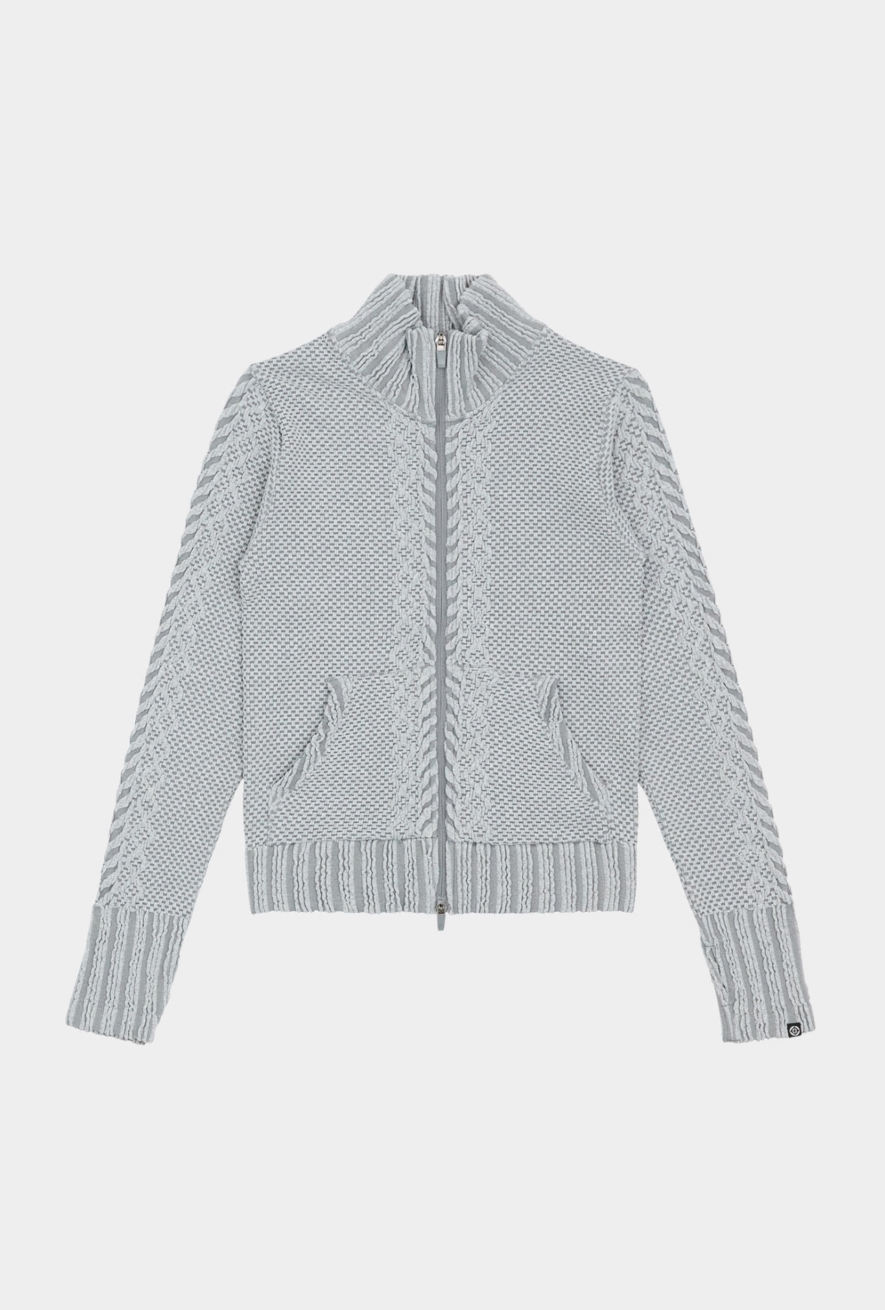 TZ151 SPONGE ZIP-UP M.GRAY SOLID サイズ: S/M