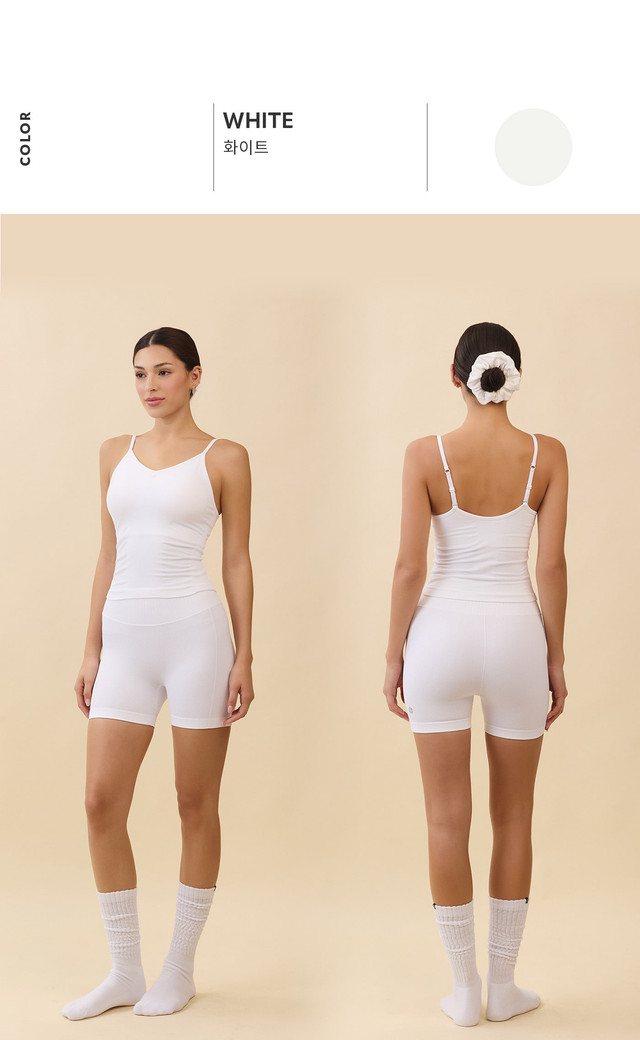 PS441 DOUBLE 3/4 SHORTS WHITE SOLID サイズ: S/M