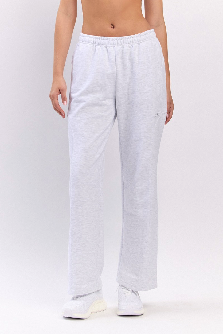 PJ461 RIBBED BLOCK PANTS L.GRAY