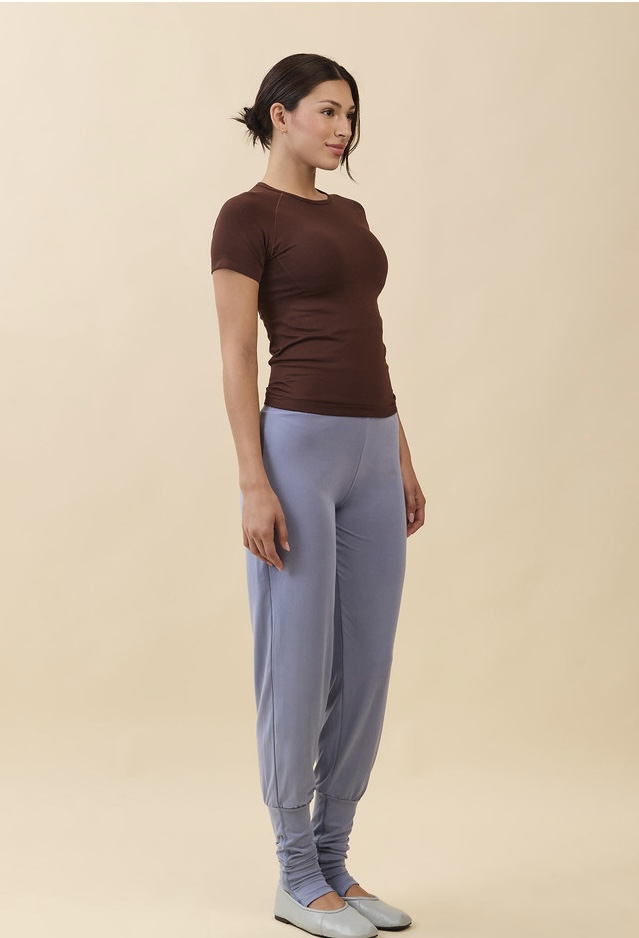 TS133 ALL-DAY SHORT TEE BROWN SOLID サイズ: S/M