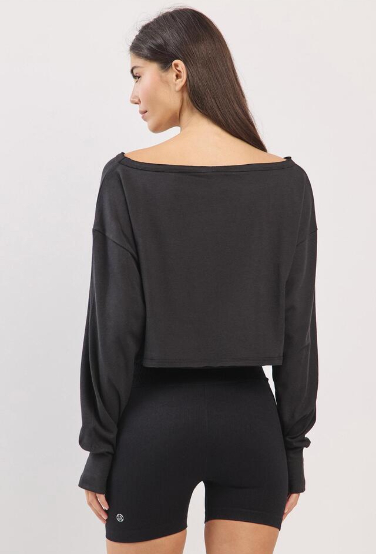 TL128 CROP MESH L/S TOP BLACK サイズ: ONESIZE
