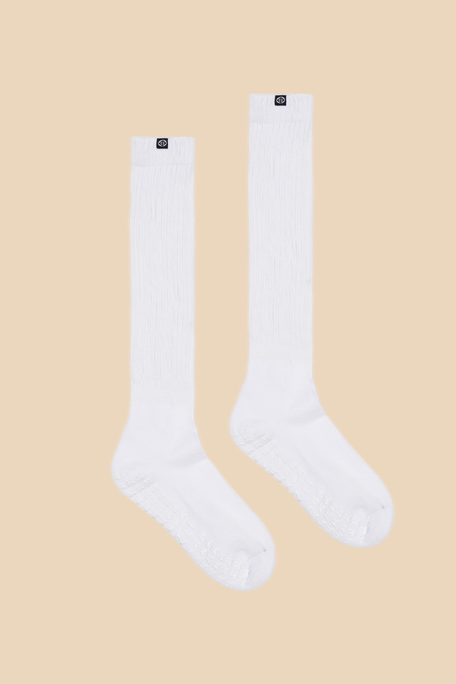 AS568 NON SLIP KNEE SOCKS WHITE サイズ: F
