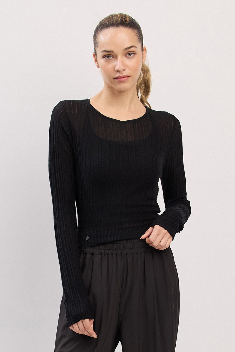 SP201 twisted knit BLACK