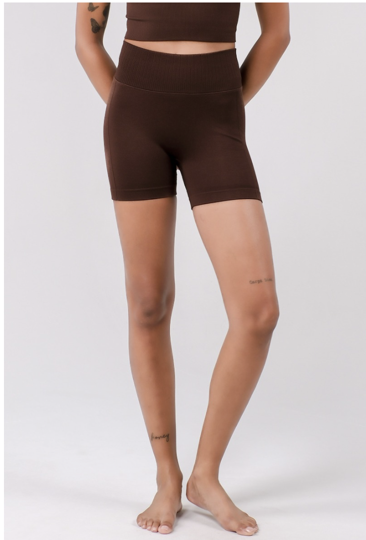 PS441 DOUBLE 3/4 SHORTS BROWN サイズ: S/M