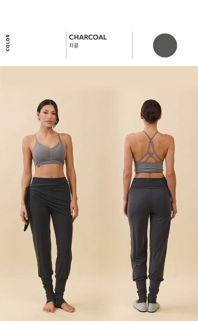 PR473 RELAX WRAP COVER-UP PANTS CHARCOAL SOLID サイズ: S
