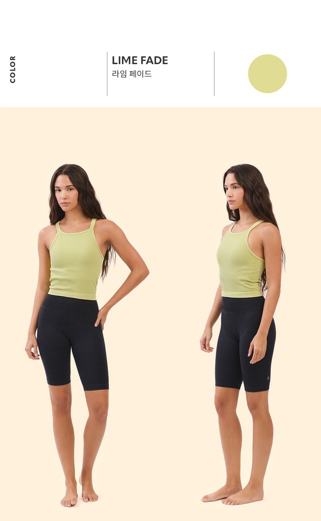TB039 SPIRAL TANK TOP LIME FADE サイズ: S/M