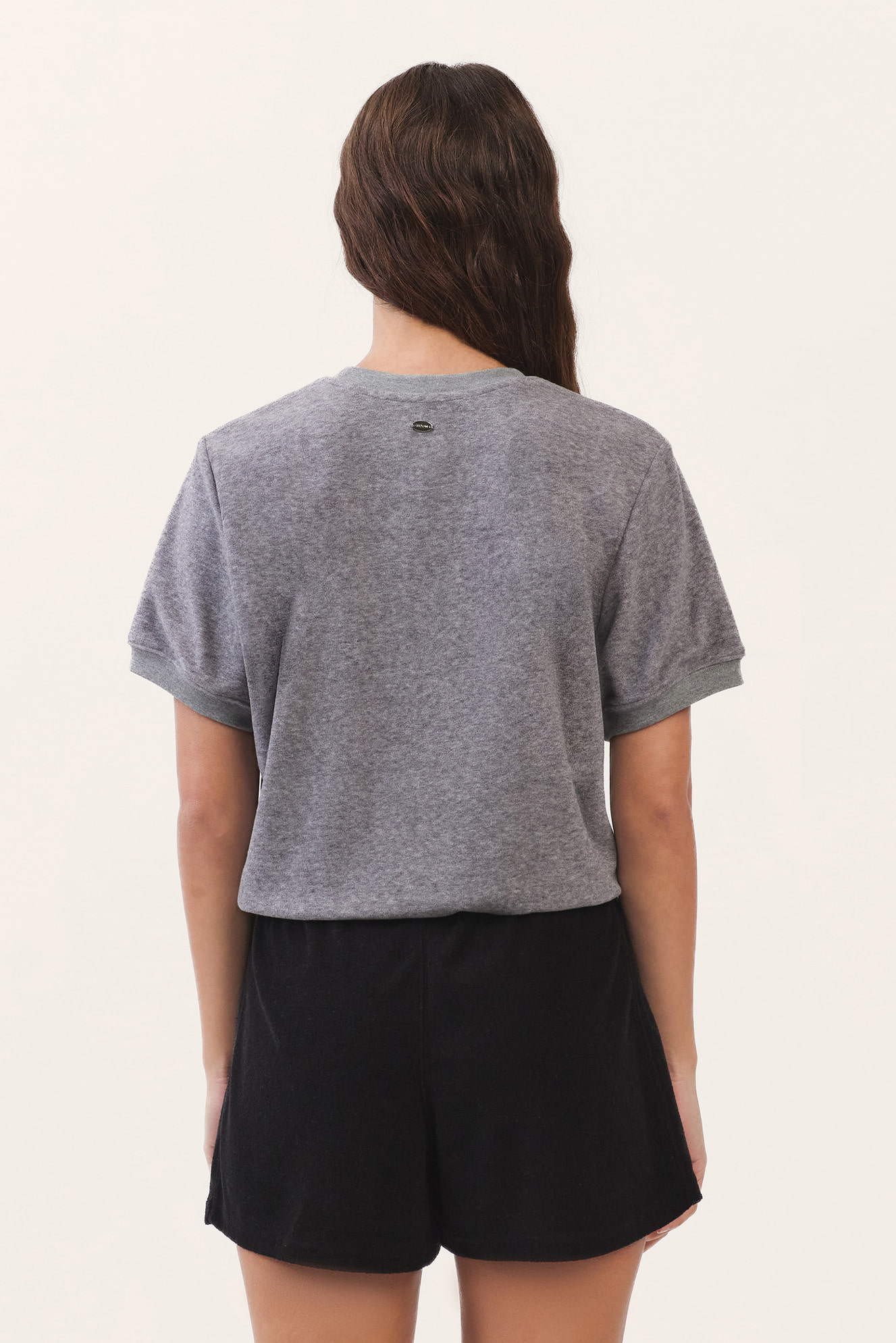 TS132 SOFT TERRY TEE CHARCOAL SOLID サイズ: F