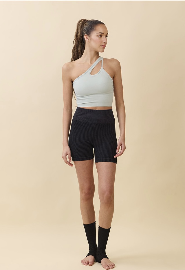 PS021 THERMO 3/4 LEGGINGS BLACK FADE サイズ: S/M