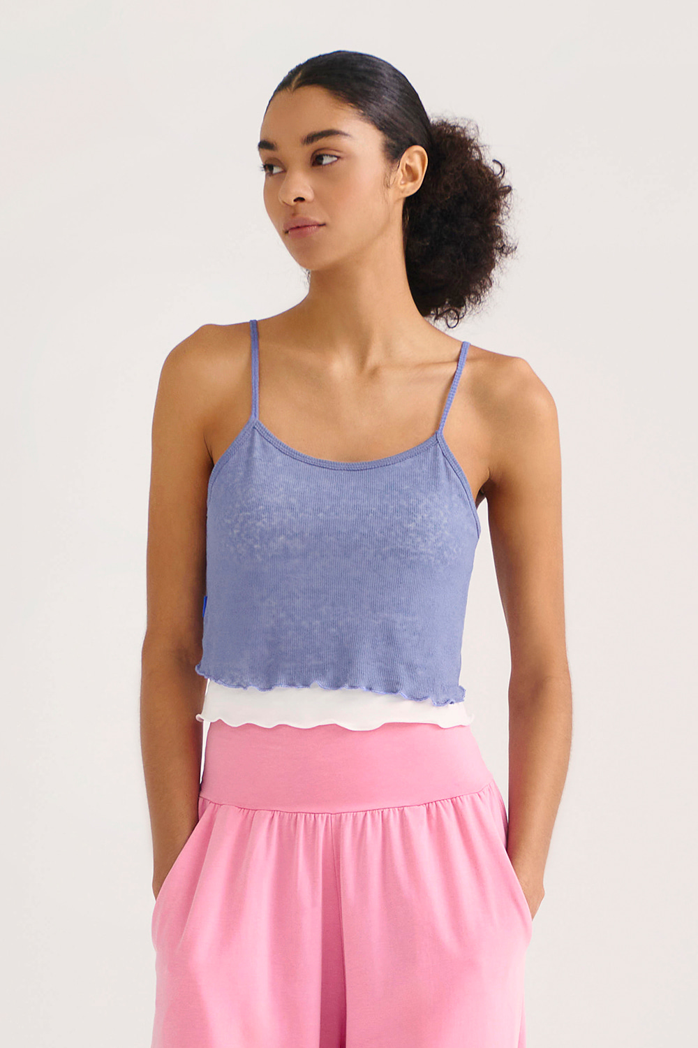 【60%OFF】 Plain sleeveless_Milky blue