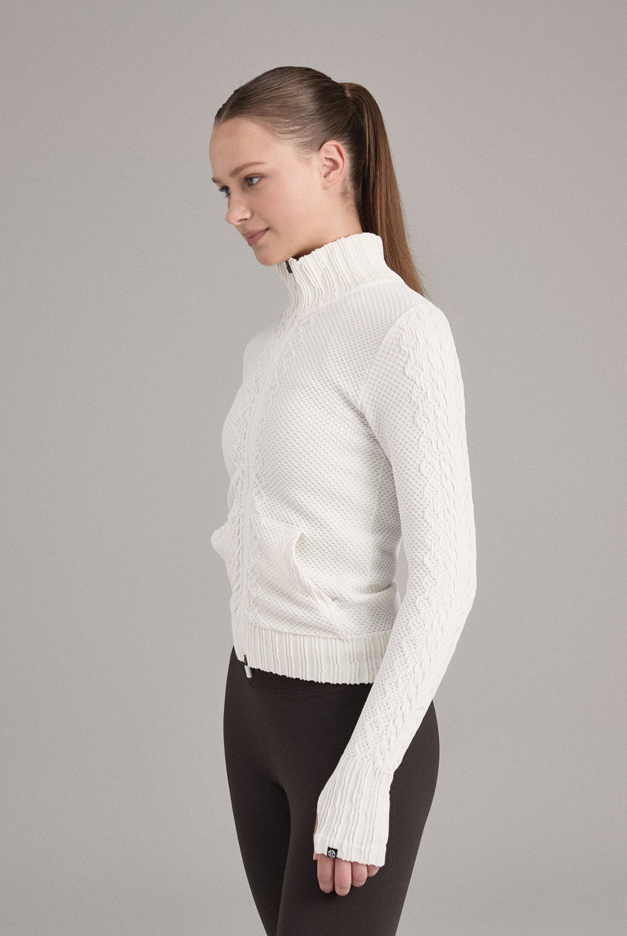 TZ151 SPONGE ZIP-UP IVORY FADE サイズ: S/M