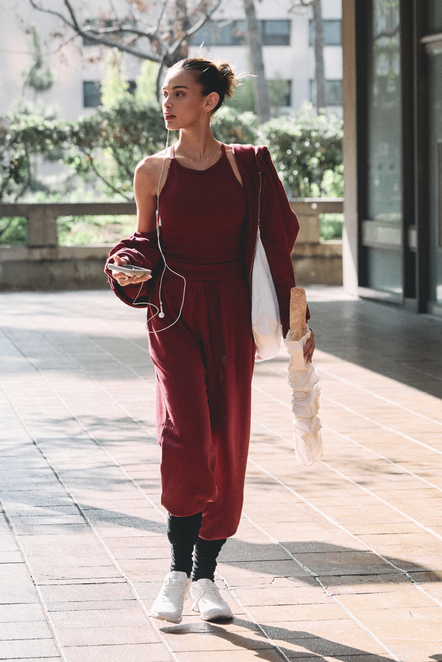 PJ473 SWEAT JOGGER BURGUNDY サイズ: S/M