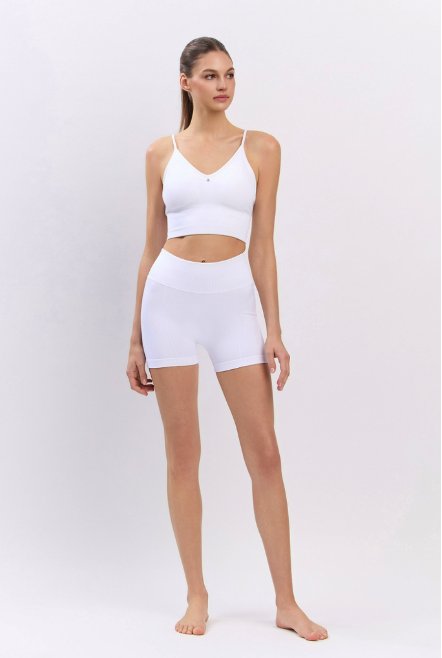 PS019 POINT 3/4 LEGGINGS WHITE サイズ: S/M