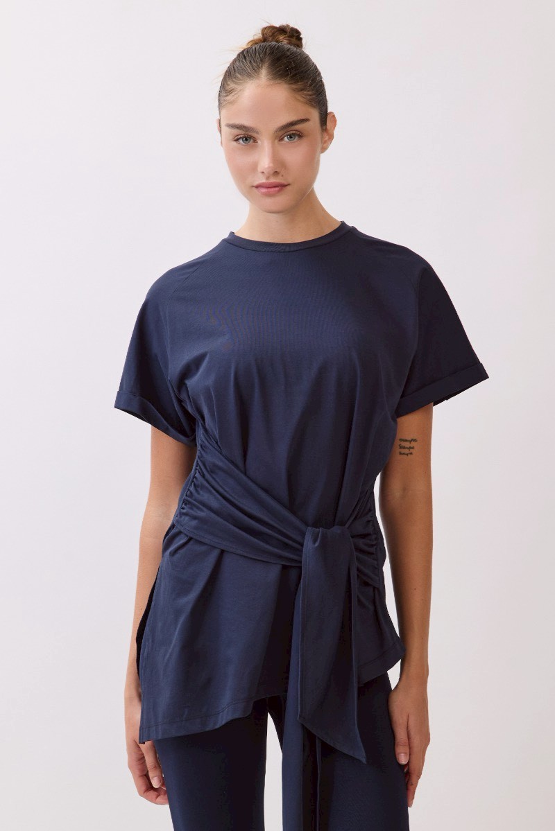 TS115 BELTED T-SHIRT D.GRAY