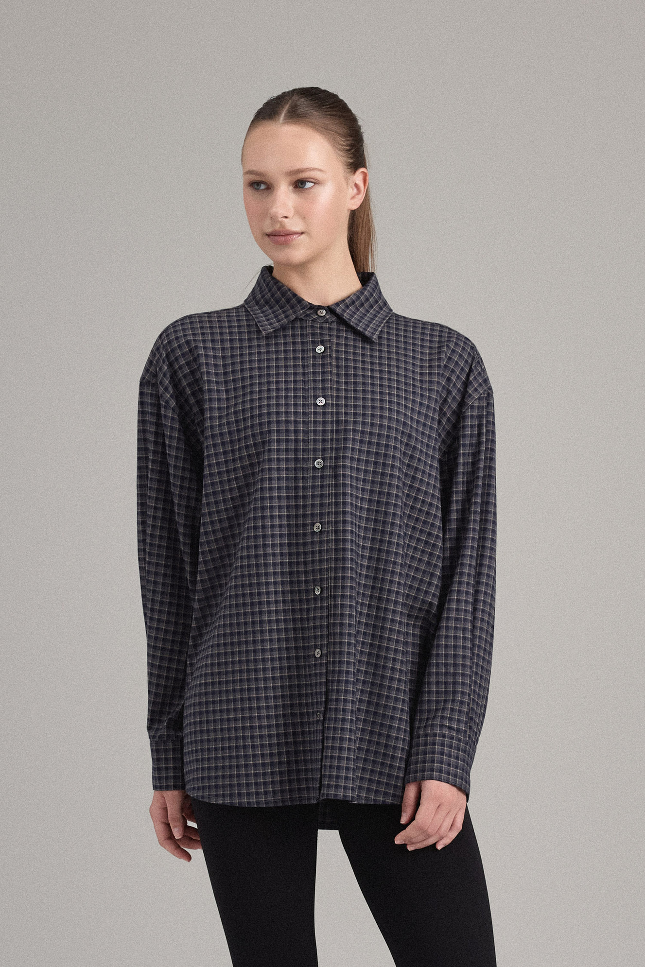 ST351 OVERSIZED CHECK SHIRT