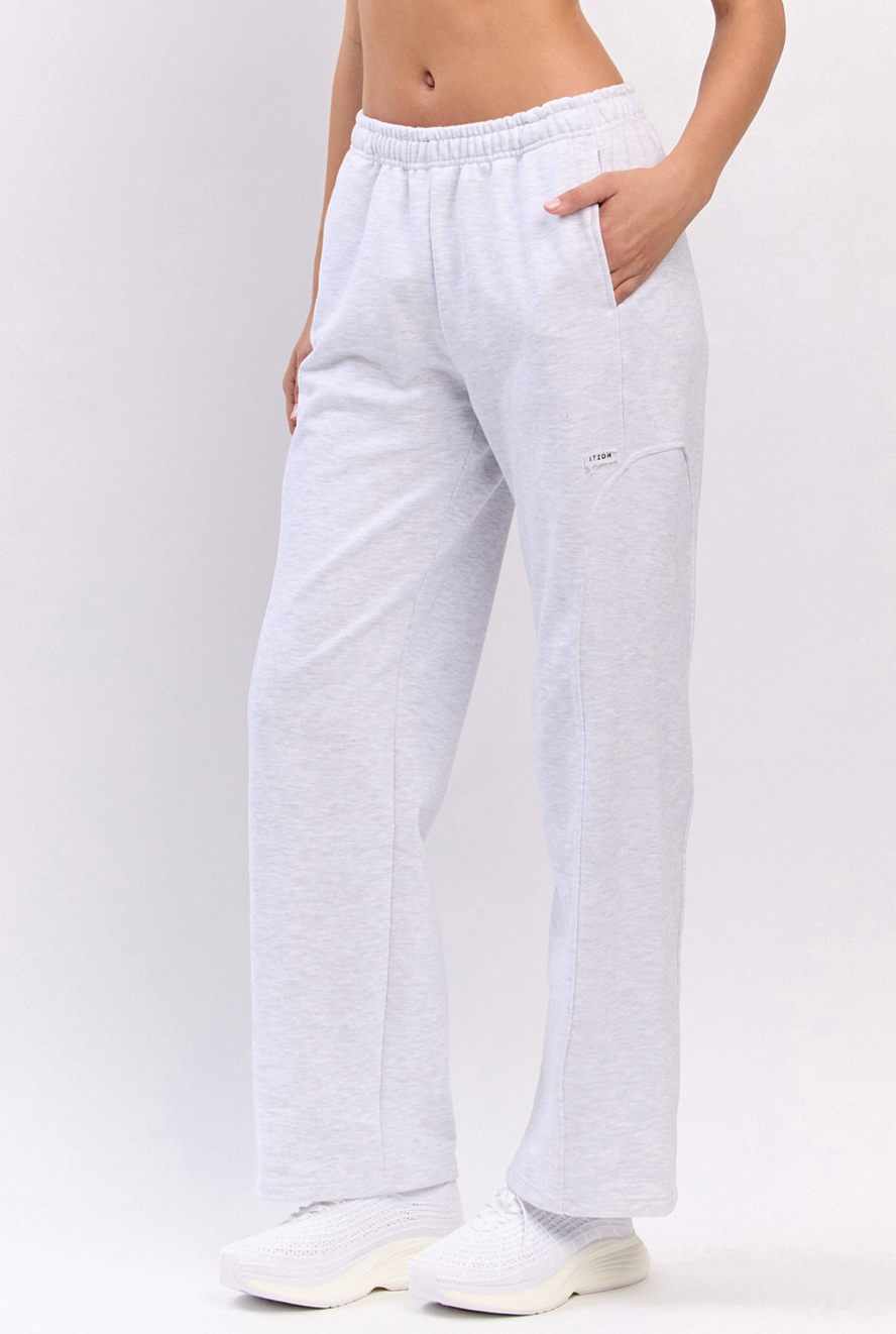 PJ461 RIBBED BLOCK PANTS L.GRAY サイズ: ONESIZE