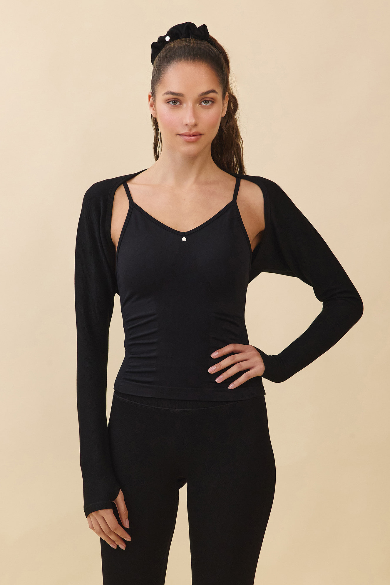 TC183 MELLOW BOLERO + SCRUNCH BLACK SOLID