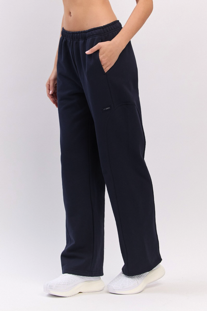 PJ461 RIBBED BLOCK PANTS NAVY
