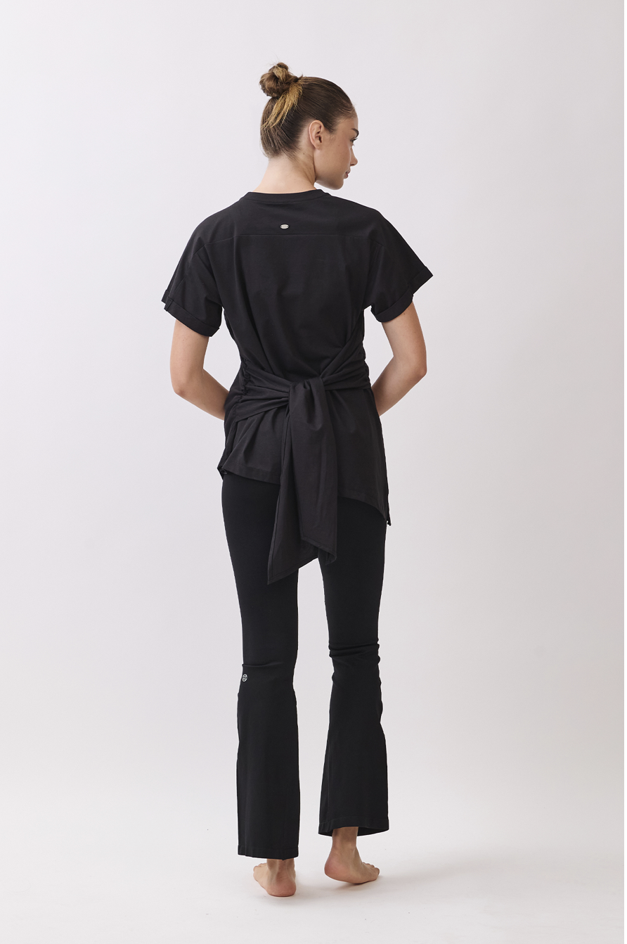 TS115 BELTED T-SHIRT BLACK サイズ: S/M