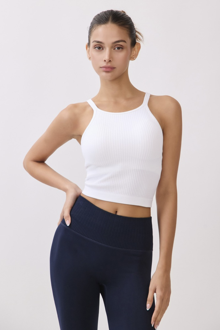 TB039 SPIRAL TANK WHITE サイズ: S/M