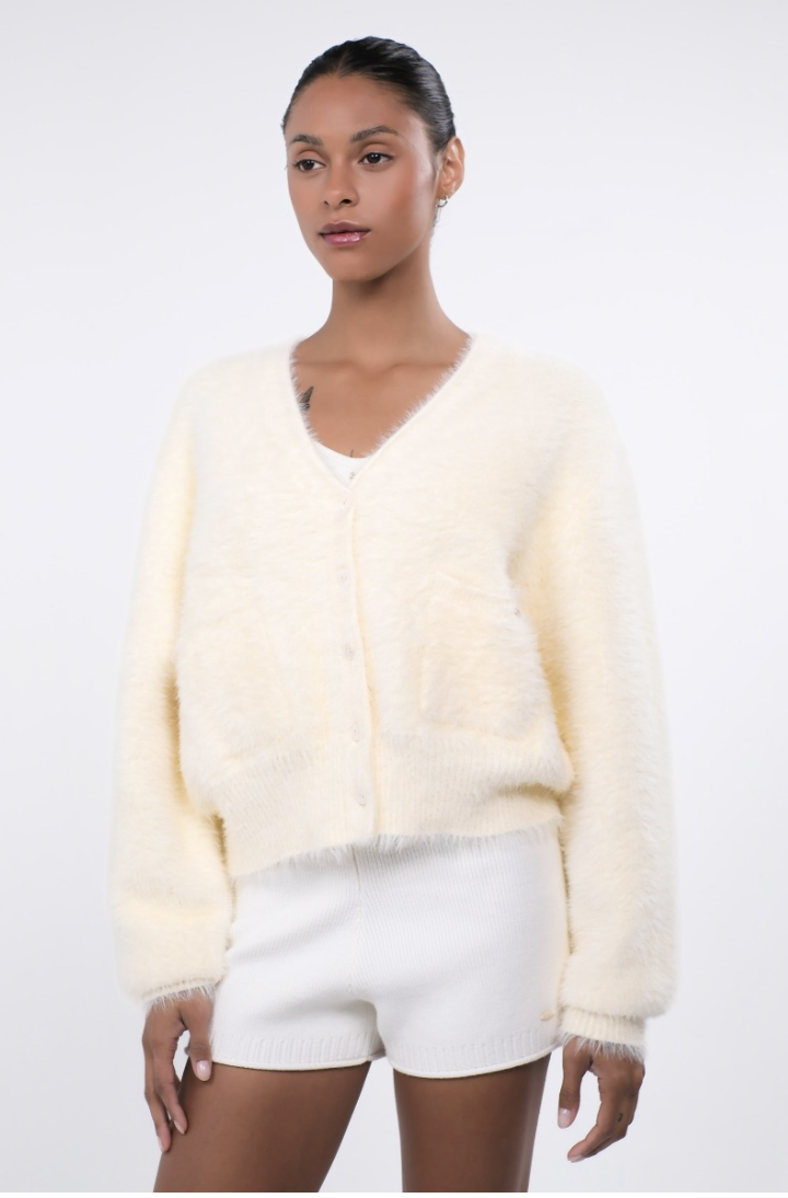 SC243 ANGORA CARDIGAN YELLOW サイズ: ONESIZE