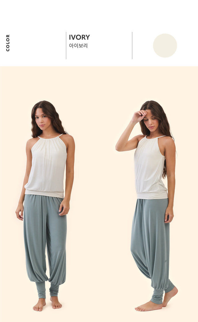 TT032 RELAX HALTER TANKTOP IVORY SOLID サイズ: SS