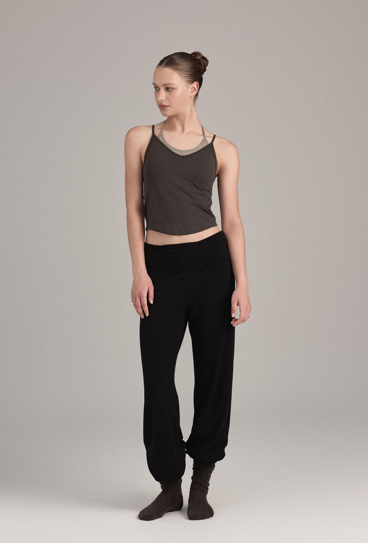 TT059 MOVE TANK BROWN COMBI サイズ: S/M