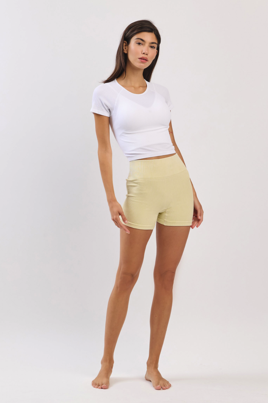 TS006 WAFFLE TOP WHITE サイズ: S/M