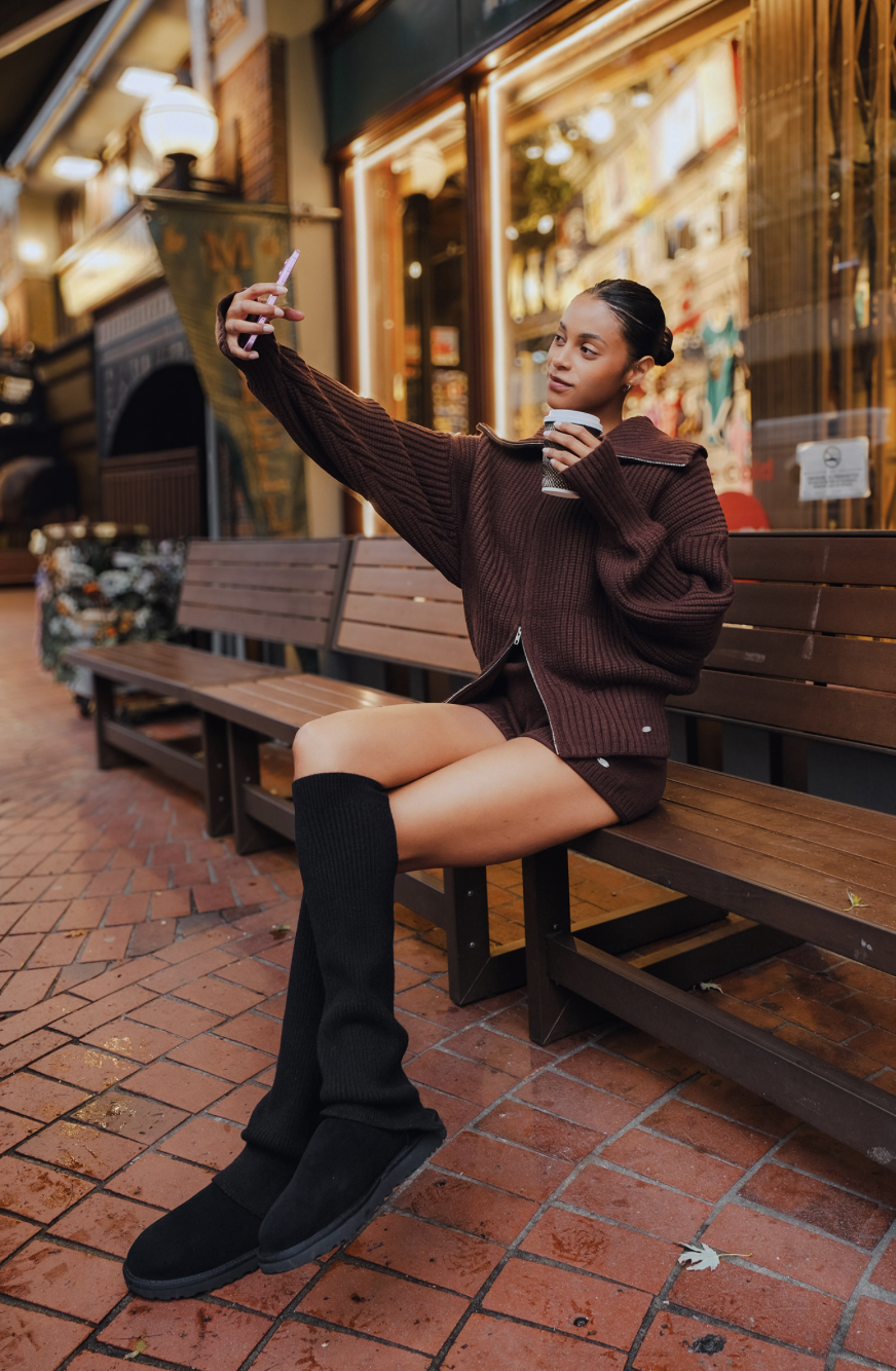 AZ588 KNIT LEG WARMER BLACK サイズ: F