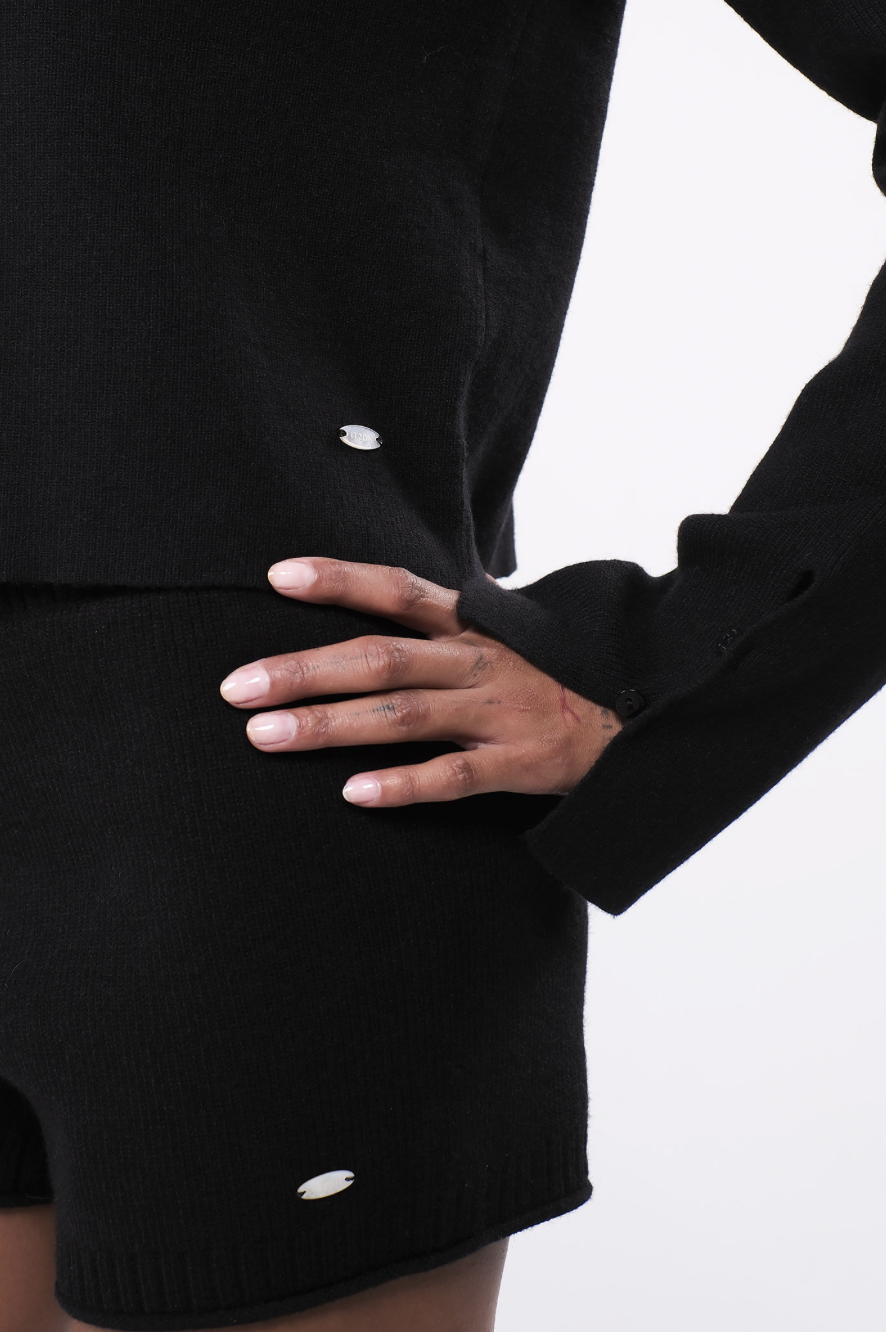 SC244 STRAP CARDIGAN BLACK サイズ: F