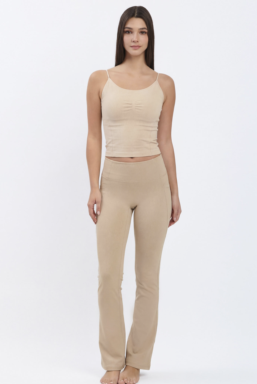 TT024 SEAMLESS TANKTOP BEIGE サイズ: S/M