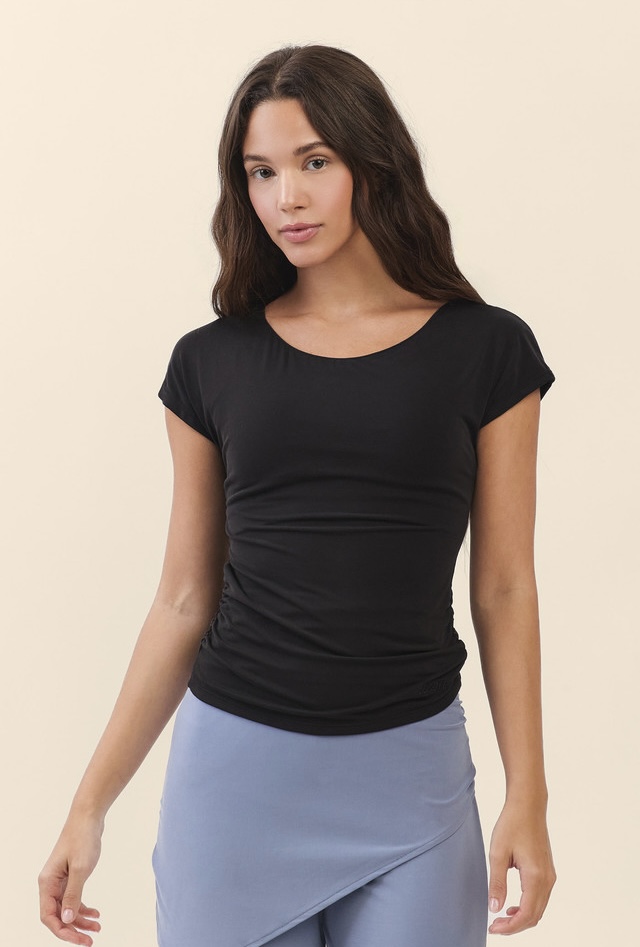 TS125 CONTOUR SHIRRING SLEEVELESS サイズ: SS