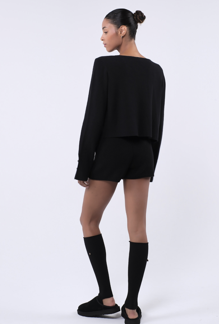 SC244 STRAP CARDIGAN BLACK サイズ: F