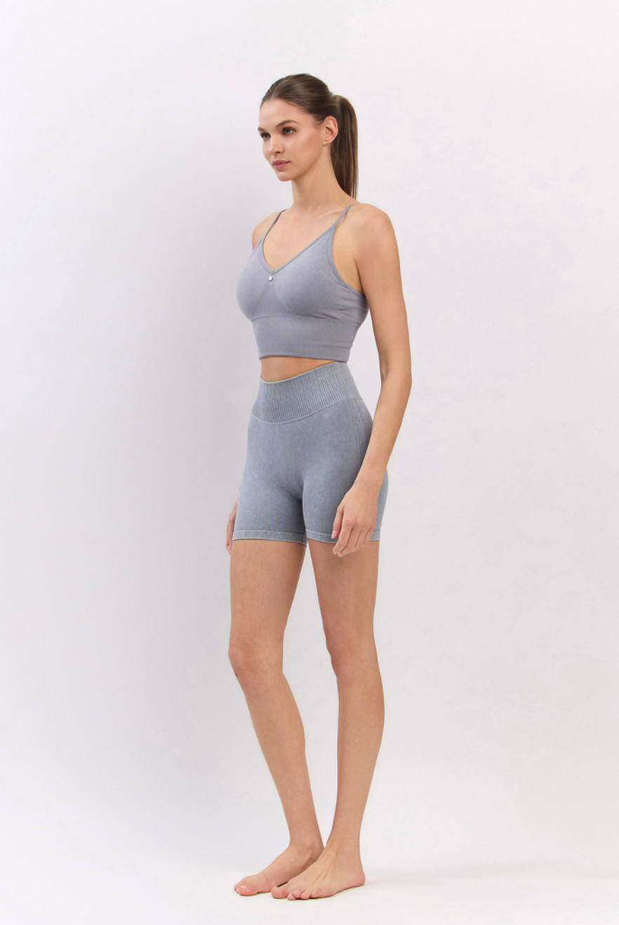 PS020 TWILL 3/4 LEGGINGS SKYBLUE FADE サイズ: S/M