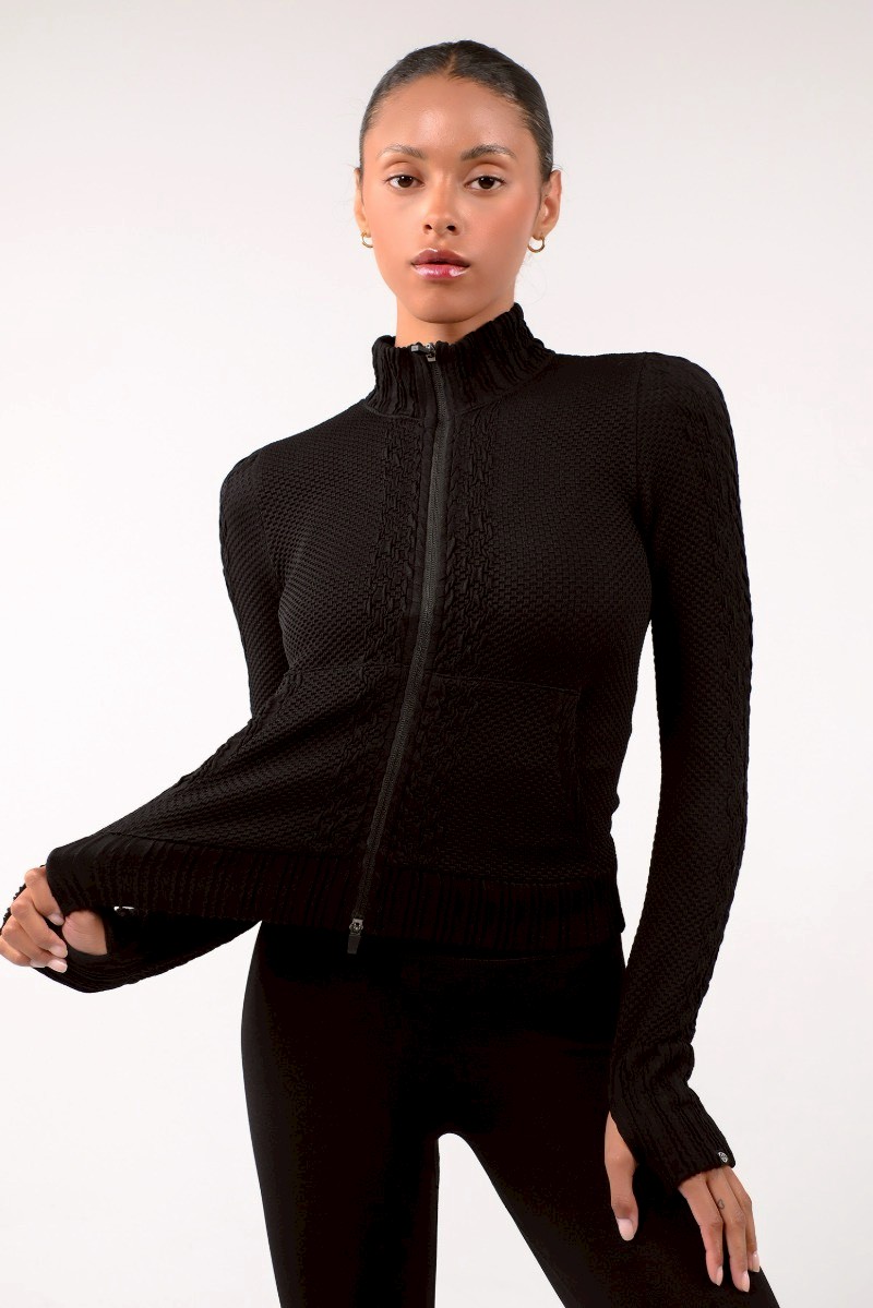 TZ151 SPONGE ZIP-UP BLACK