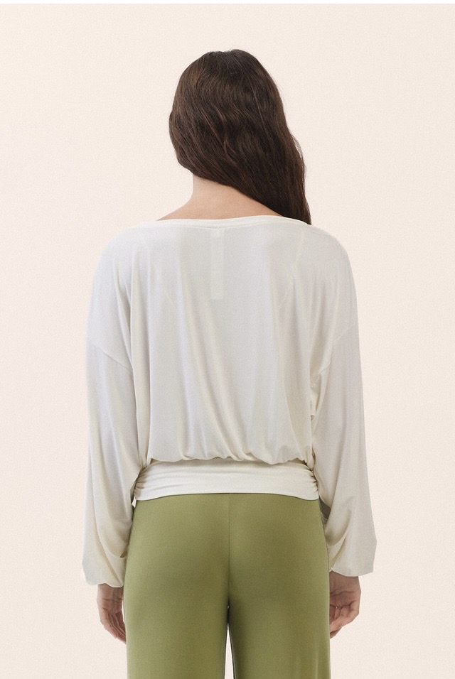 TL137 CUPRA BANDING CROP TEE IVORY SOLID サイズ: F