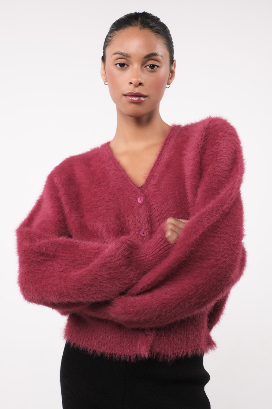 SC243 ANGORA CARDIGAN BURGANDY サイズ: ONESIZE