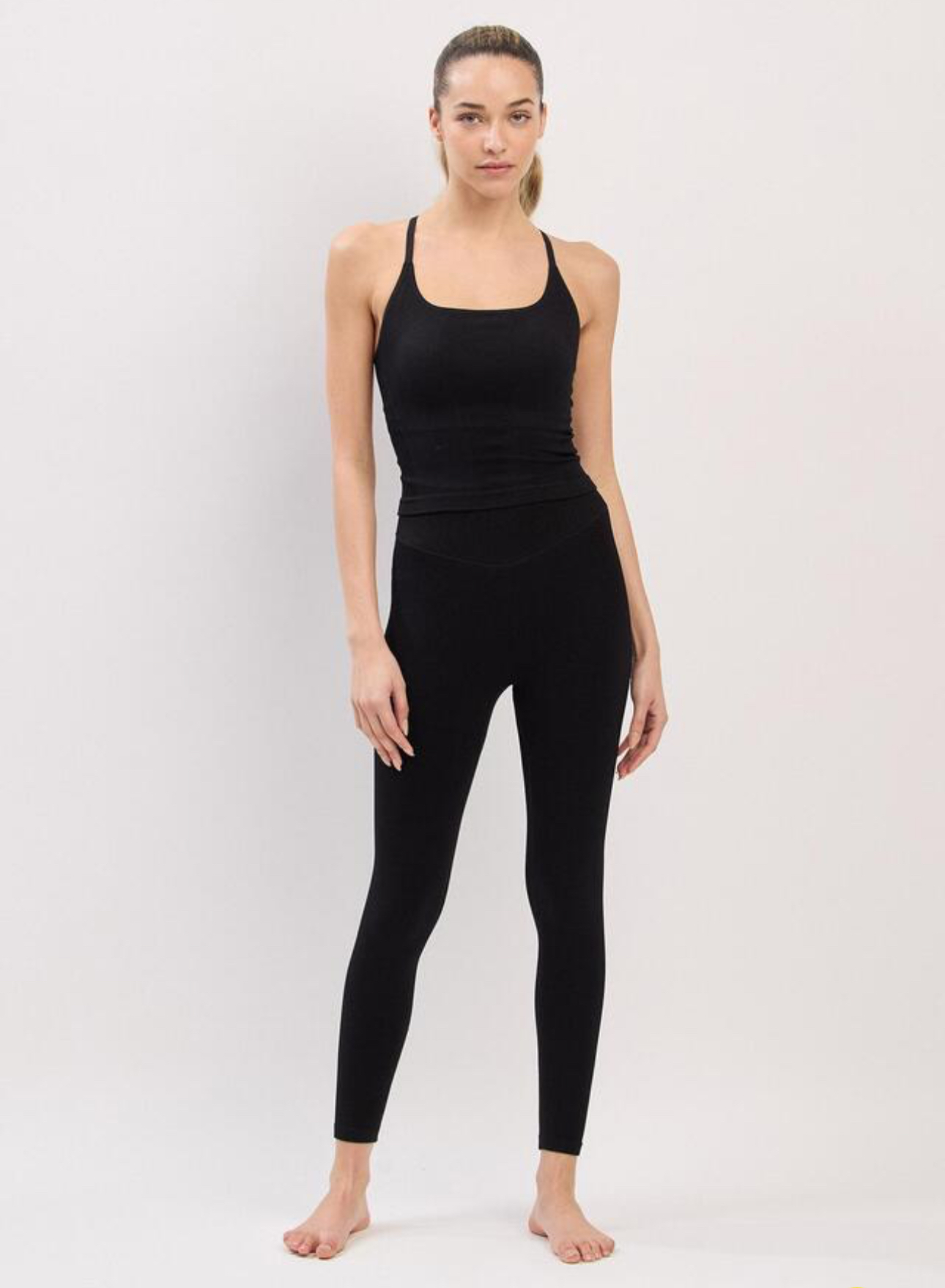PL073 LUXE 7/8 LEGGINGS BLACK サイズ: S/M